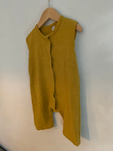 Load image into Gallery viewer, Button up shorts romper | Mustardy yellow | 12-18 mths