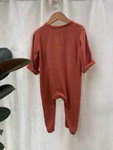 Load image into Gallery viewer, Button up pant romper | Terracotta | 6-9 mths
